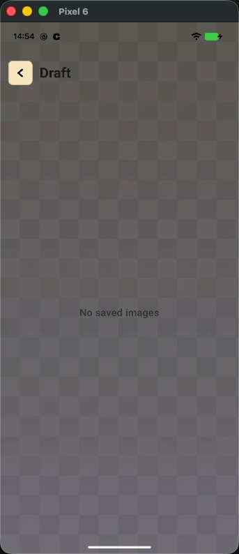 Complete NxyToon Draft screen for saved images